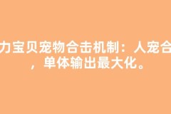 魔力宝贝宠物合击机制：人宠合一，单体输出最大化。