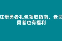新注册勇者礼包领取指南，老司机勇者也有福利