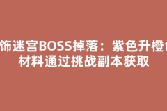 首饰迷宫BOSS掉落：紫色升橙色，材料通过挑战副本获取
