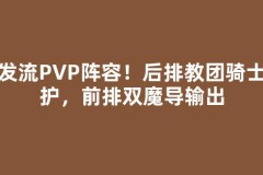 爆发流PVP阵容！后排教团骑士保护，前排双魔导输出