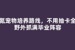 零氪宠物培养路线，不用抽卡全靠野外抓满毕业阵容