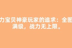魔力宝贝神豪玩家的追求：全图鉴满级，战力无上限。