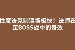 属性魔法克制清场极快！法师在特定BOSS战中的奇效