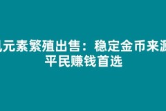 风元素繁殖出售：稳定金币来源，平民赚钱首选