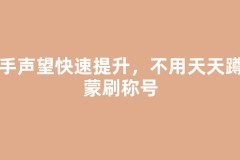 新手声望快速提升，不用天天蹲阿蒙刷称号