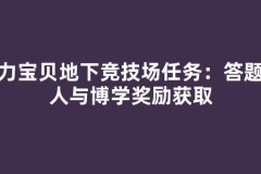 魔力宝贝地下竞技场任务：答题达人与博学奖励获取