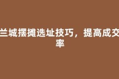 法兰城摆摊选址技巧，提高成交概率