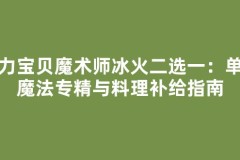 魔力宝贝魔术师冰火二选一：单系魔法专精与料理补给指南