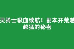 亡灵骑士吸血续航！副本开荒越打越猛的秘密