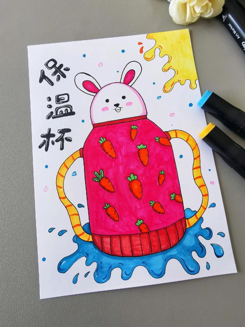 马克杯的儿童创意绘画主题